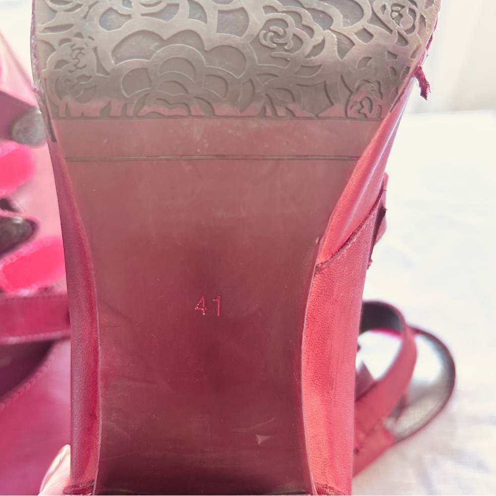 L’artiste by Spring Multi-strapped Ankle Boots, red - Picture 7 of 9